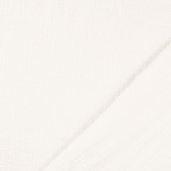 Double Gauze Musselin mit Drops Weiss