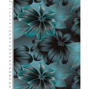 Alpensweat Digital Stylez Metallic Flower blau
