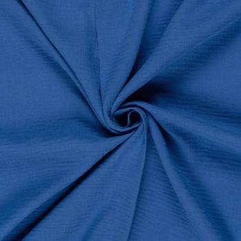 Double Gauze Musselin Königsblau