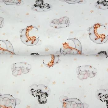 Double Gauze Musselin Zebra,Giraffe & Elefant 2