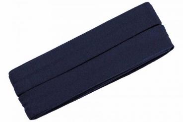 Schrägband Jersey 20mm - marieneblau