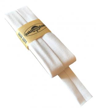 Schrägband Jersey 20mm - weiß