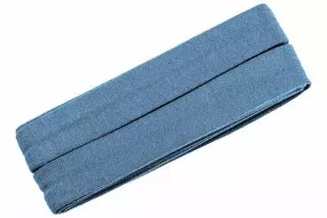 Schrägband Jersey 20mm - graublau