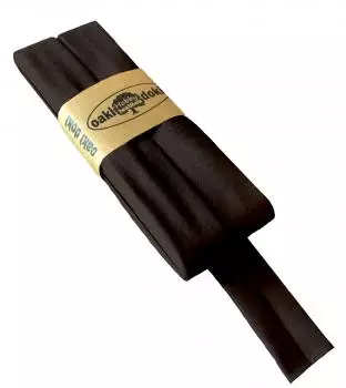 Schrägband Jersey 20mm - dunkelbraun