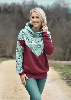 Sweat angeraut - My little Penguin eisblau