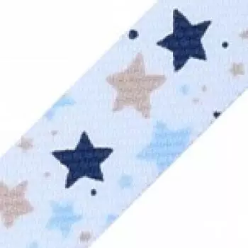 Paspelband Sterne - blau/weiß