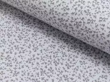 Musselin Double Gauze - Floral weiß