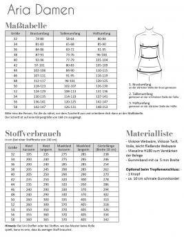 Preview: Papierschnittmuster Aria Damen
