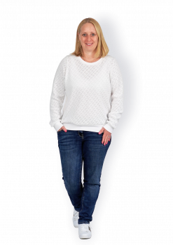 Preview: Papierschnittmuster Basic-Pullover Damen