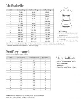 Preview: Papierschnittmuster Basic-Pullover Damen