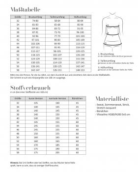 Preview: Papierschnittmuster Basic-Pullover Damen