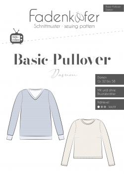 Papierschnittmuster Basic-Pullover Damen