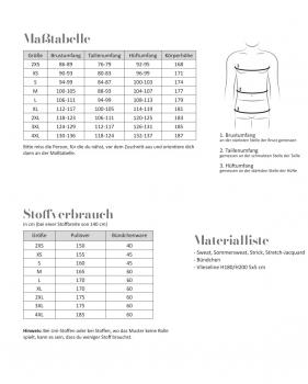 Preview: Papierschnittmuster Basic-Pullover Herren