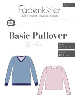 Papierschnittmuster Basic-Pullover Kinder