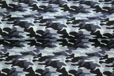 Baumwoll Druck - Flecktarn navy