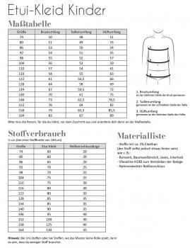 Preview: Papierschnittmuster Etui-Kleid Kinder