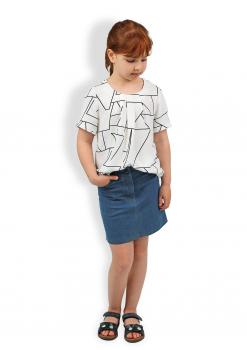 Preview: Papierschnittmuster Jeansrock Kinder