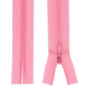 Nahtverdeckter Reißverschluss 25 cm rosa