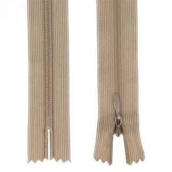 Nahtverdeckter Reißverschluss 25 cm taupe