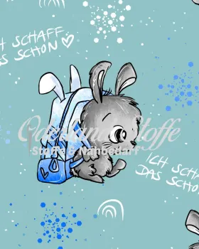 Preview: Stoffvorbestellung  Ich schaff das schon blau