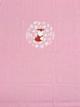 Panel Fuchs sitzend -  Rosa