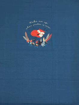 Panel Fuchs schlafend - Blau