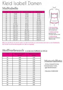 Papierschnittmuster Kleid Isabell Damen