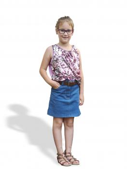 Preview: Papierschnittmuster Jeansrock Kinder