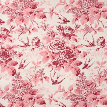 Baumwoll Druck Rosen, Flieder rot