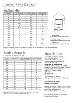 Preview: Papierschnittmuster Jacke Kira Kinder