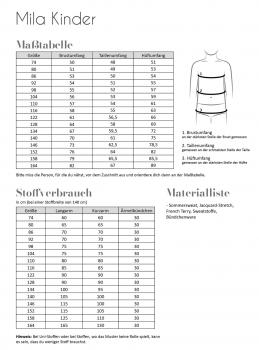 Preview: Papierschnittmuster Mila Kinder