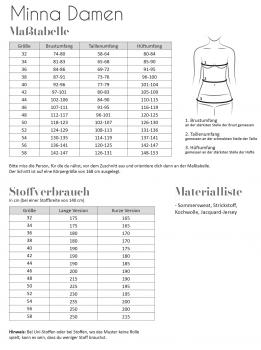 Preview: Papierschnittmuster Minna Damen