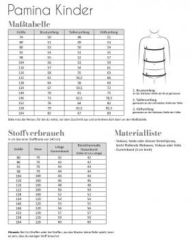 Preview: Papierschnittmuster Pamina Kinder