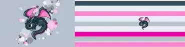 Jersey Panel Smoky Drache Pink
