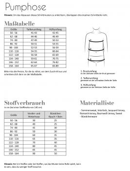 Preview: Papierschnittmuster Pumphose Kinder