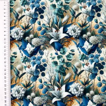 Jersey Floral Blumen Garten Muster klein