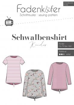 Papierschnittmuster Schwalbenshirt Kinder