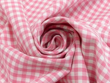 Baumwolle Webware Zefir Karo rosa