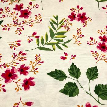 Dekostoff Blumen Natur