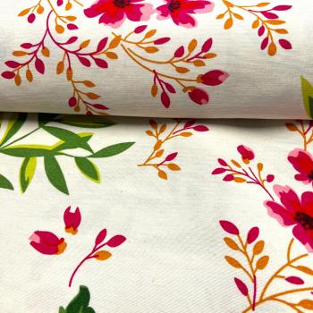 Dekostoff Blumen Natur
