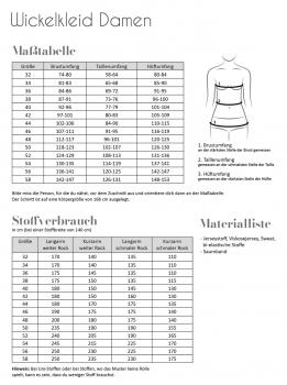 Preview: Papierschnittmuster Wickelkleid Damen