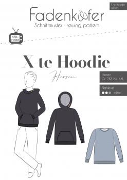 Papierschnittmuster X-te Hoodie Herren
