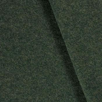 Walkloden Uni melange dunkelgrün