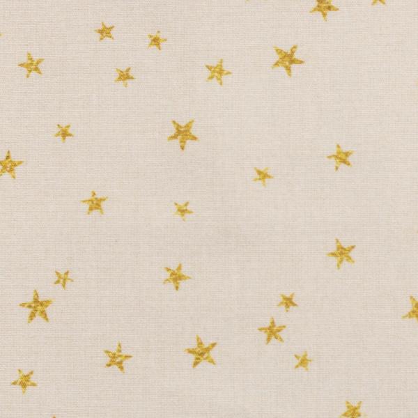 Baumwoll Druck Weihnachten Creme/Gold