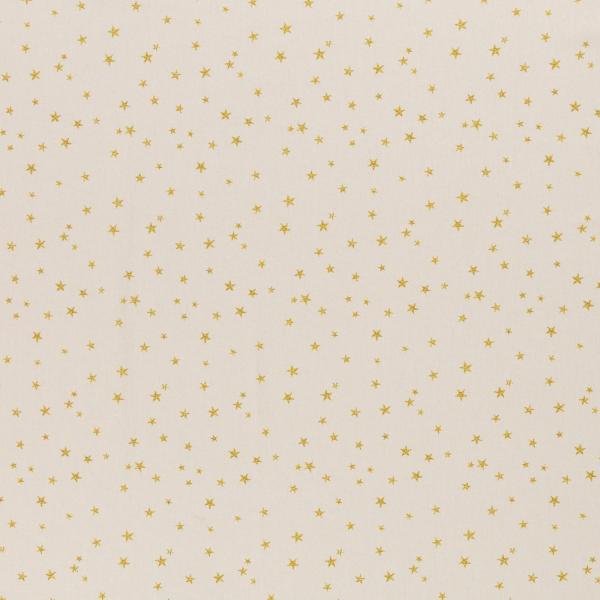 Baumwoll Druck Weihnachten Creme/Gold