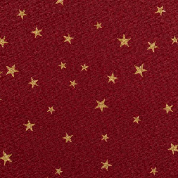 Baumwoll Druck Weihnachten Rot/Gold