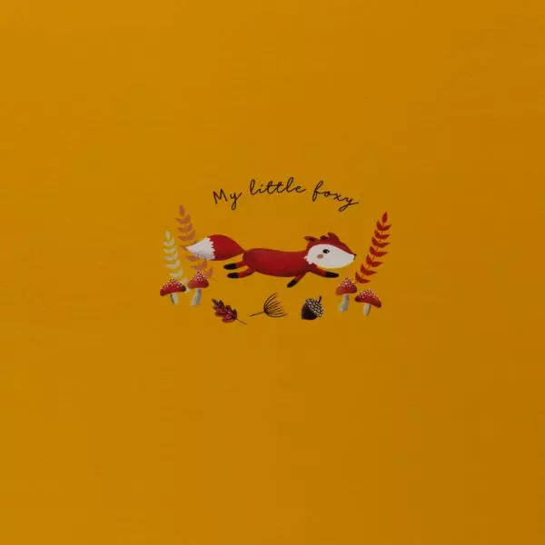 Jersey Panel, My little Foxy by Christiane Zielinski - Fuchs laufend, bunt