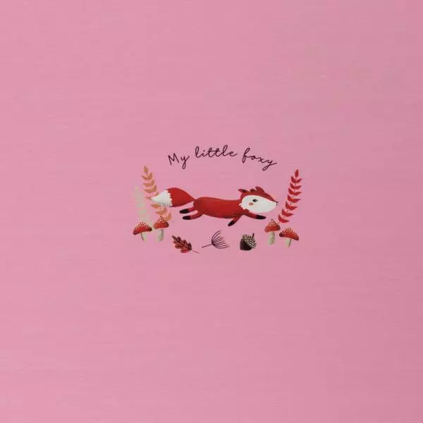 Jersey Panel, My little Foxy by Christiane Zielinski - Fuchs laufend, bunt