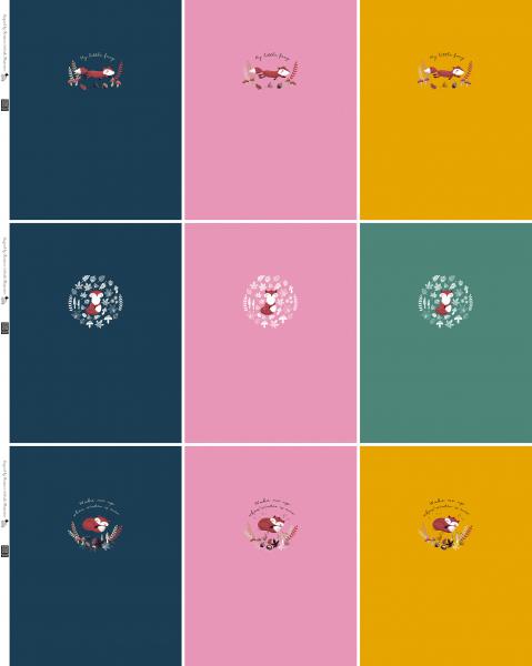 Jersey Panel, My little Foxy by Christiane Zielinski - Fuchs schlafend, bunt