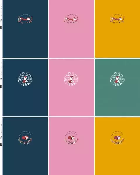 Jersey Panel, My little Foxy by Christiane Zielinski - Fuchs laufend, bunt